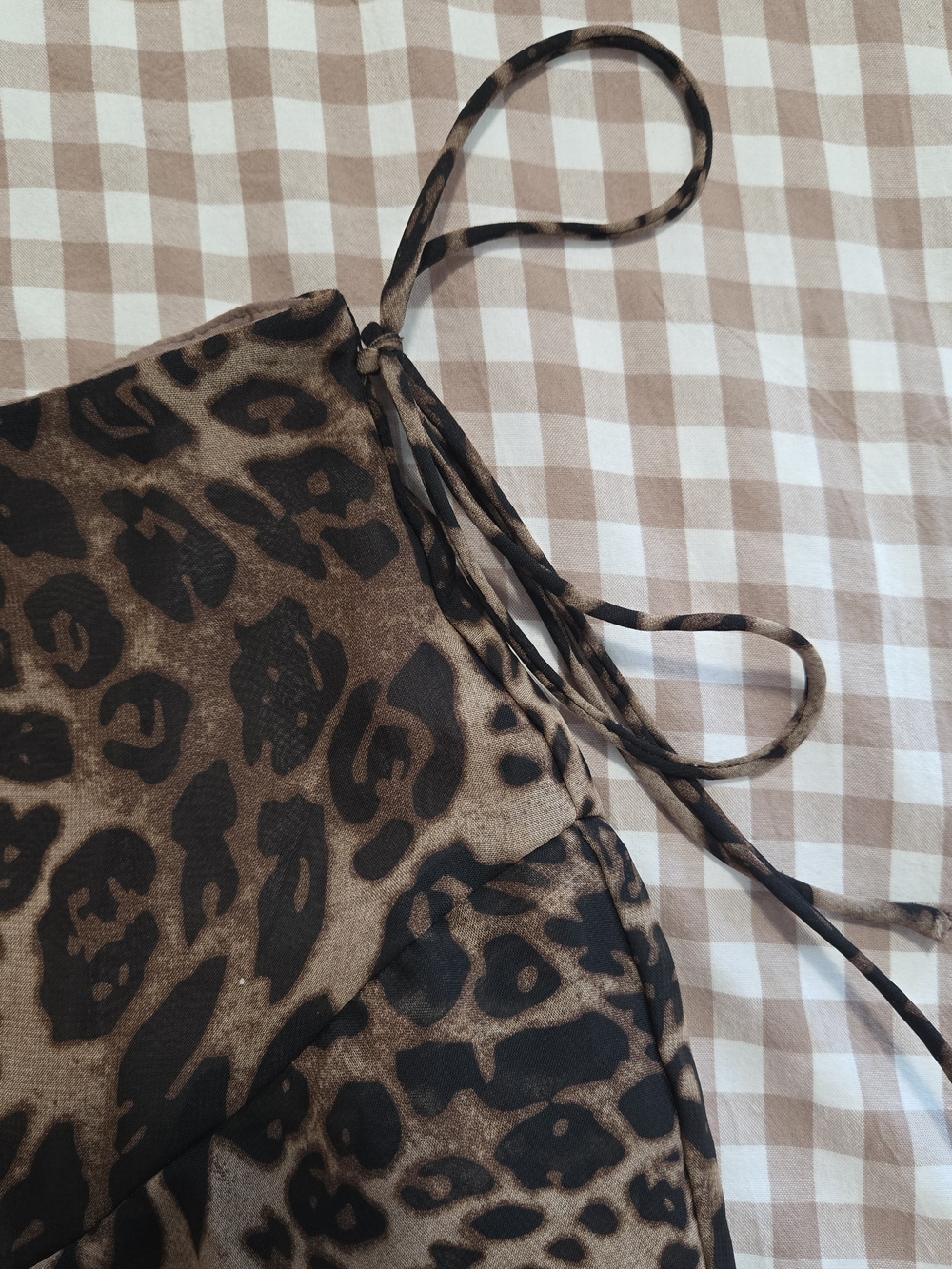 Princess Polly leopard print ruffle mini skirt, brown & black, size 10, new - Picture 4 of 8
